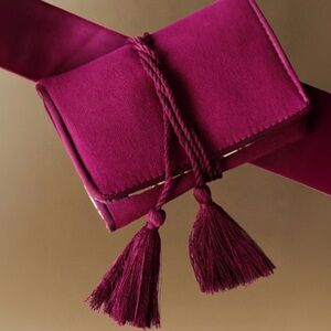 Sézane Jewelry Pouch in Plum
